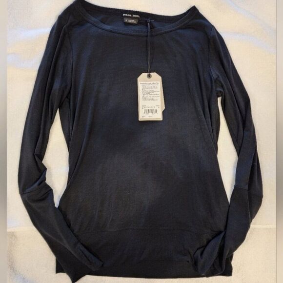 Prana Foundation UPF Water Resistant Peek A Boo Top Small Black - Picture 3 of 8